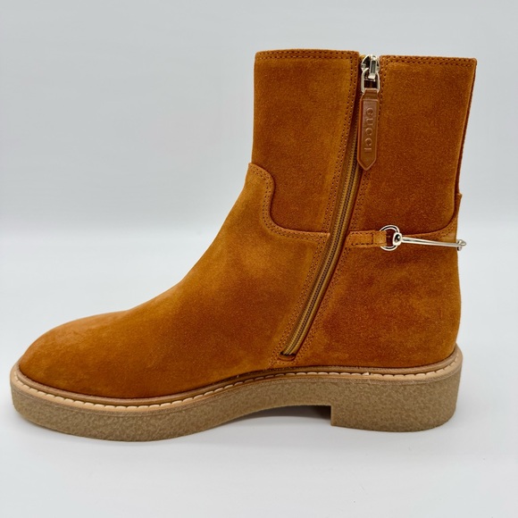 GUCCU Slim Horsebit Suede Ankle Boots EUR 37.5 US 7.5 - Picture 6 of 10